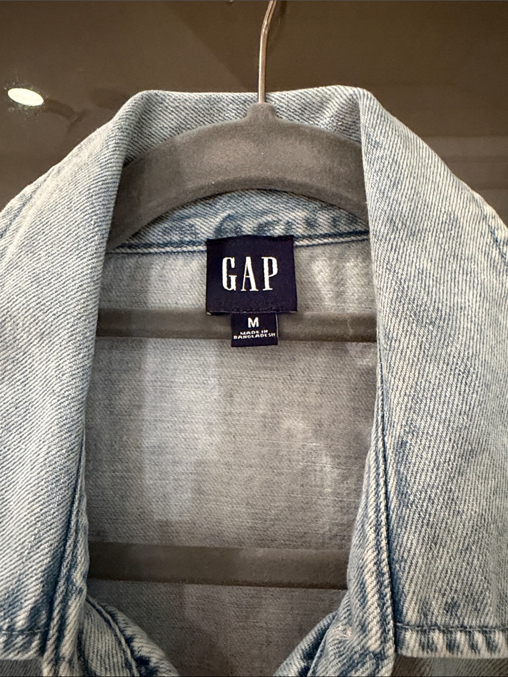 GAP Light Blue Denim Button-Up Shirt - Picture 3 of 3